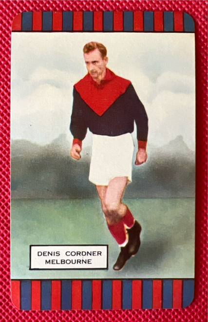 1954 Coles Card Melbourne Demons DENIS CORDNER