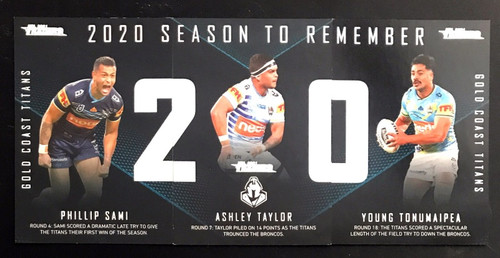 2021 NRL TLA TRADERS CRONULLA SHARKS 2020 SEASON TO REMEMBER CARDS