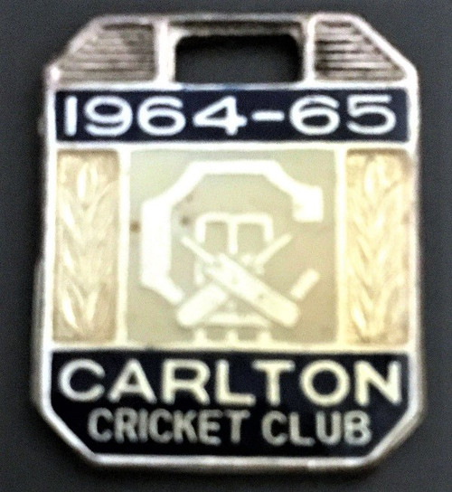 CARLTON CRICKET CLUB MEMBERS MEDALLION 1964-65 SEASON