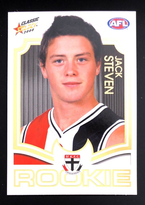 2008 Select AFL Classic Rookie Card JACK STEVEN St Kilda Saints