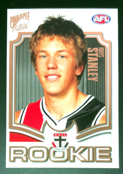 2009 Select AFL Pinnacle Rookie Card RHYS STANLEY St Kilda Saints