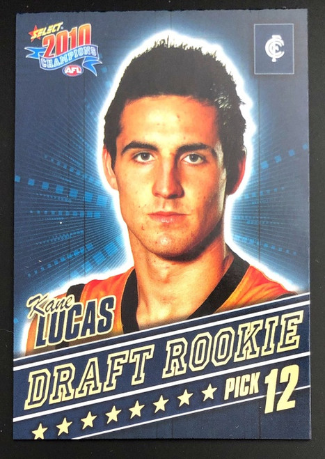 2010 Select AFL Champions Rookie Card KANE LUCAS Carlton Blues