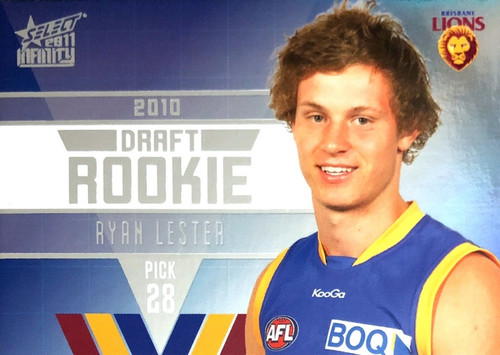 2011 Select AFL Infinity Rookie Card RYAN LESTER Brisbane Lions
