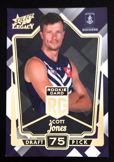 2018 AFL Select Legacy Rookie Card SCOTT JONES Fremantle Dockers