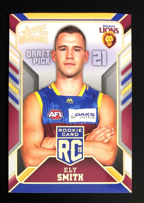 2019 AFL Select Dominance Rookie Card ELY SMITH Brisbane Lions