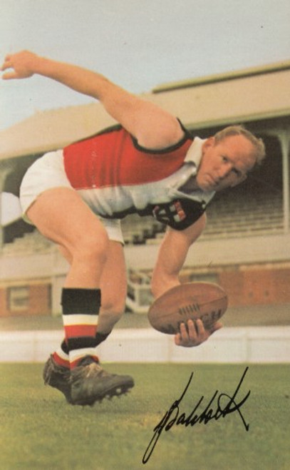 1965 Mobil Football Photos Card DARREL BALDOCK St Kilda Saints