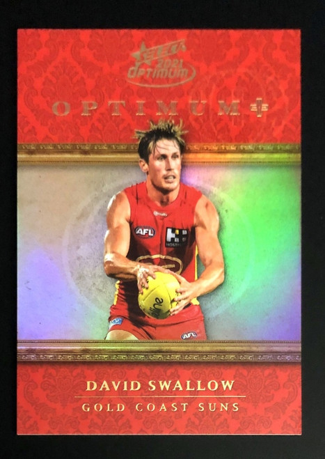 2021 AFL Select Optimum Plus Parallel DAVID SWALLOW Gold Coast Suns Card OPP81 #4