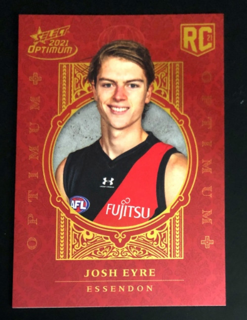 2021 AFL SELECT OPTIMUM PLUS Essendon Bombers JOHN EYRE Rookie Card OP202