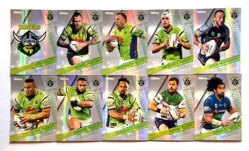 2018 NRL TRADERS CANBERRA RAIDERS PARALLEL TEAM SET