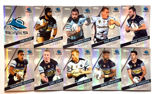 2018 NRL TRADERS CRONULLA SHARKS PARALLEL TEAM SET