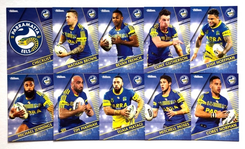 2018 NRL TRADERS PARAMATTA EELS TEAM SET