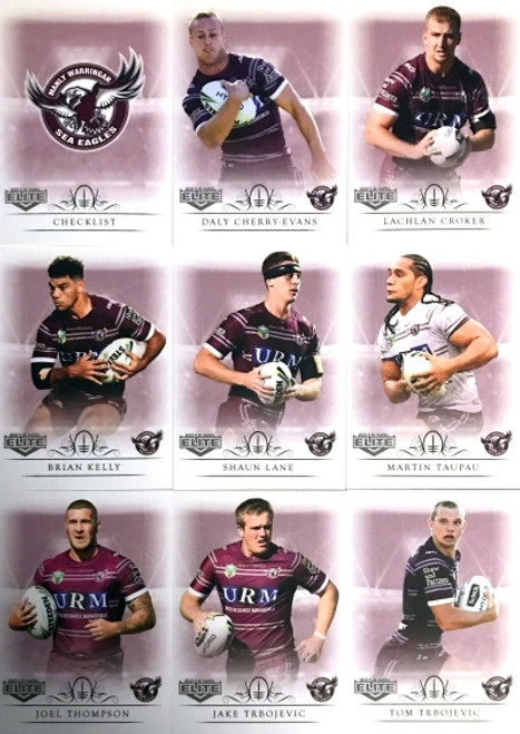 2018 NRL ELITE MANLY SEA-EAGLES 9 CARD MINI TEAM SET