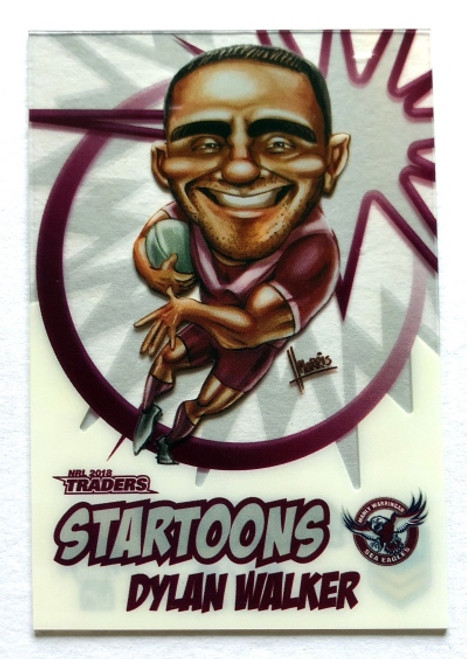 2018 NRL TRADERS DYLAN WALKER MANLY SEA-EAGLES STARTOONS ST 7/18