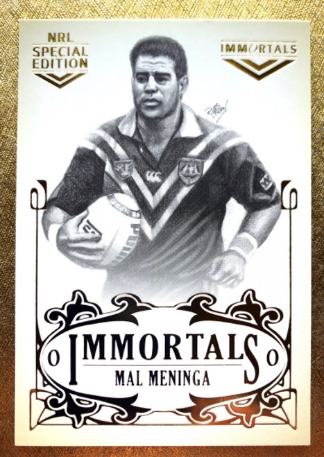 2018 NRL Special Edition MAL MENINGA IMMORTALS Sketch Card IMSK13