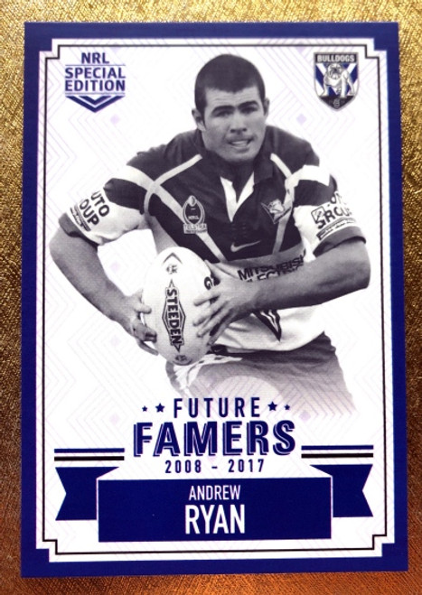 2018 NRL Special Edition ANDREW RYAN Canterbury Bulldogs Future Famers Card FF6/32
