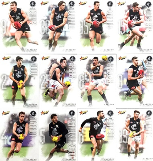 2019 AFL Footy Stars CARLTON BLUES Base Team Set includes AFLW