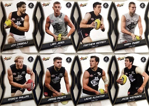 2019 AFL Footy Stars CARLTON BLUES Silver  Die Cut  Team Set