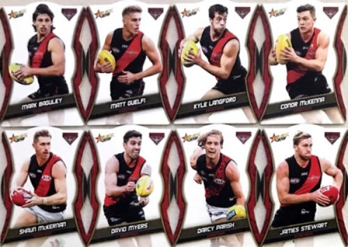 2019 AFL Footy Stars ESSENDON BOMBERS Silver  Die Cut  Team Set