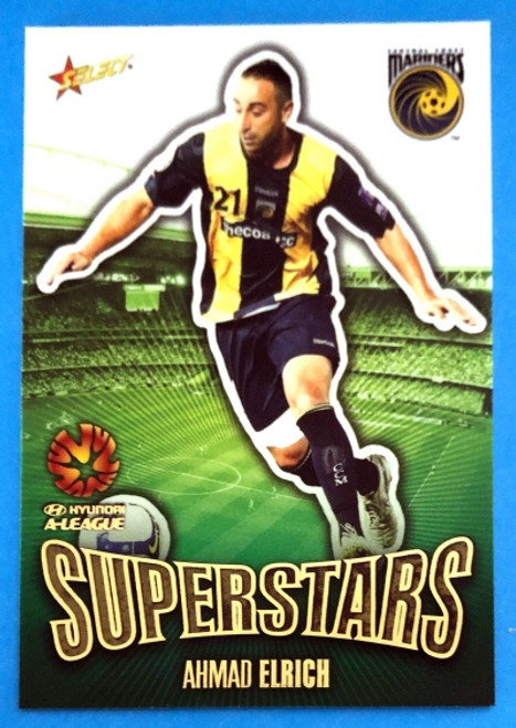 2009 Select Hyundai A-League AHMAD ELRICH Central Coast MarinersSuperstars Card