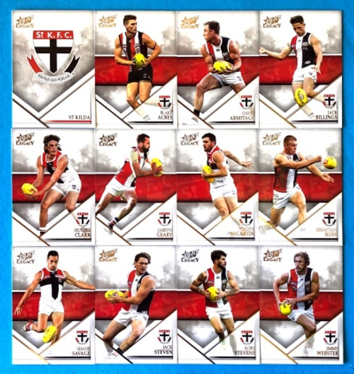 2018 AFL Select Legacy ST KILDA SAINTS Base Team Set