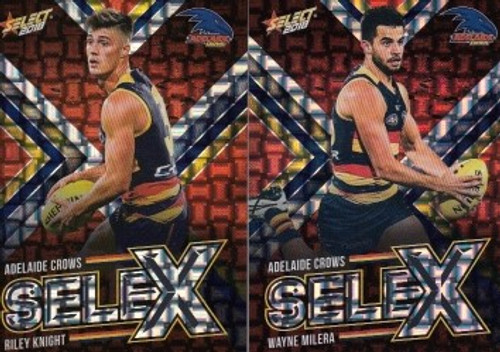 2018 AFL Select Footy Stars KINIGHT & MILERA ADELAIDE CROWS Selex Set