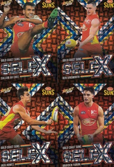 2018 AFL Select Footy Stars GOLD COAST SUNS  Selex Set (8) Cards)