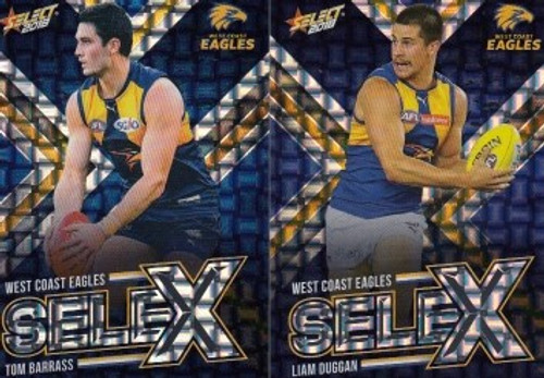 2018 AFL Select Footy Stars WEST COAST EAGLES Selex Set (5 Cards)