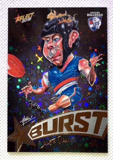 2018 AFL Select Footy Stars CALEB DANIEL Western Bulldogs Black Starburst Card