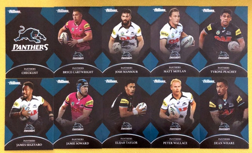 2016 NRL TRADERS PENRITH PANTHERS SILVER PARALLEL TEAM SET