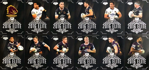 2016 NRL ELITE SERIES BRISBANE BRONCOS BASE TEAM SET