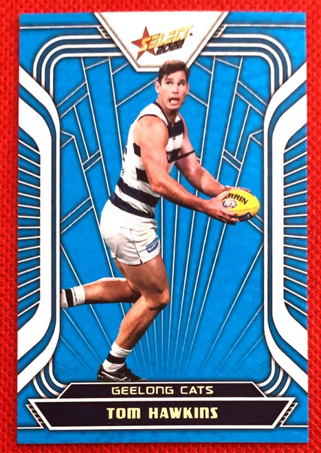 2022 AFL Select TOM HAWKINS Geelong Cats Fractured Acid-Blue Card