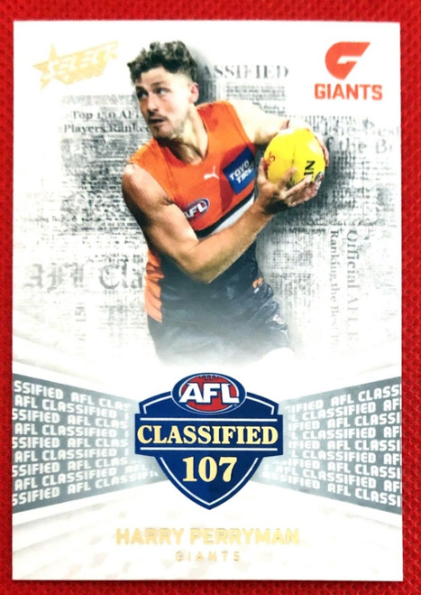 2022 AFL Select HARRY PERRYMAN Greater WEstern Sydney Giants AFL Classified Card AC137