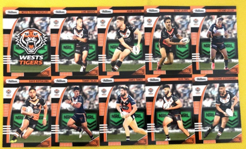 2022 TLA NRL TRADERS WEST TIGERS BASE TEAM SET