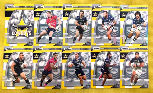 2022 TLA NRL TRADERS NORTH QUEENSLAND COWBOYS PEARL PARALLEL  TEAM SET