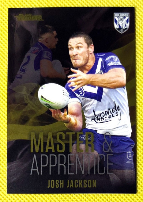 2022 NRL TRADERS JOSH JACKSON CANTERBURY BULLDOGS MASTER & APPRENTICE BLACK MABK 5/32