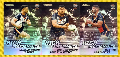 2022 NRL TRADERS WESTS TIGERS HIGH PERFORMANCE CARD SET