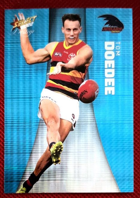 2022 AFL SELECT PRESTIGE TOM DOEDEE ADELAIDE CROWS BLUE PARALLEL CARD #8