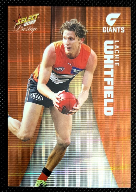 2022 AFL SELECT PRESTIGE LACHIE WHITFIELD GREATER WESTERN SYDNEY GIANTS ORANGE PARALLEL CARD  51/210