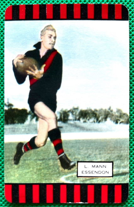 1954 Series 2 Coles Card Essendon Bombers L MANN