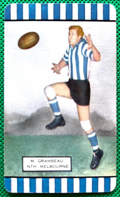 1954 Series 2 Coles Card North Melbourne Kangaroos M GRAMBEAU