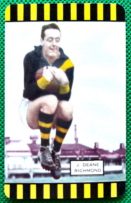 1954 Series 2 Coles Card Richmond Tigers J DEANE