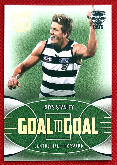 2017 AFL Select Certified RHYS STANLEY Geelong Cats Goal to Goal Card