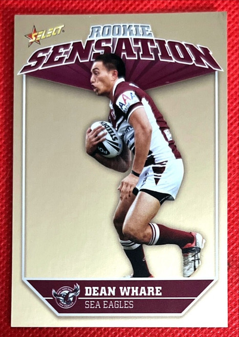 2011 NRL Select DEAN WHARE Manly Sea-Eagles Rookie Sensation Card