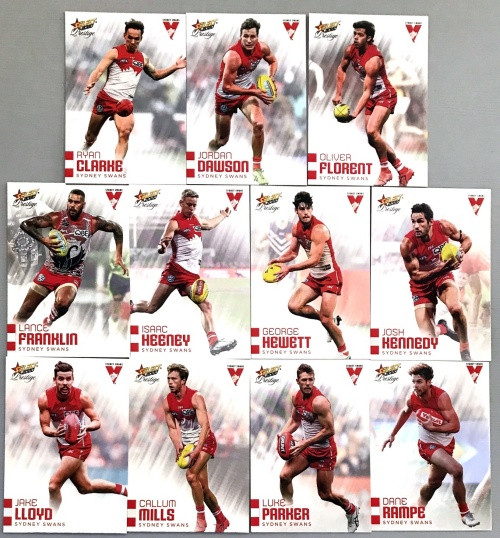 2020 AFL Footy Stars Prestige Sydney Swans Metal Base Team Set