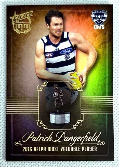 2017 AFL Certified Series PATRICK DANGERFIELD Geelong Cats AFLPA Most Valuable Card