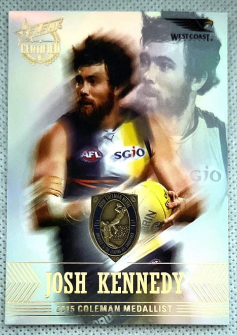 2016 AFL Certified Series JOSH KENNEDY West Coast Eagles Coleman Medallist Card