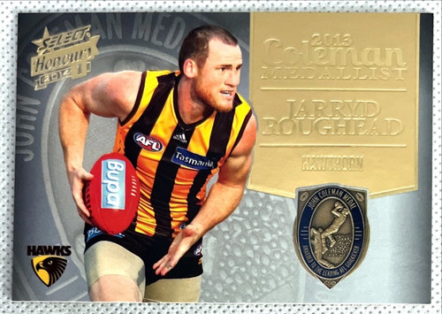 2014 AFL Honours Series 1 JARRYD ROUGHEAD Hawthorn Hawks Coleman Medallist Card