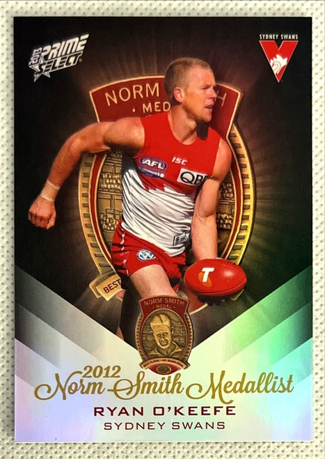 2013 AFL Prime Series RYAN O'KEEFE Sydney Swans Norm Smith Medallist Card