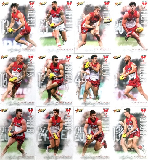 2020 AFL Footy Stars Sydney Swans Base Team Set