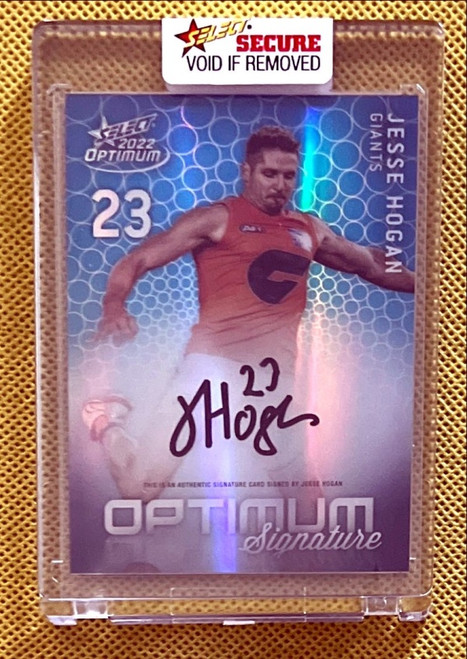 2022 AFL Select JESSE HOGAN Greater Western Sydney Giants Optimum Signature Redemption Card OMSR15 #5 OF 50